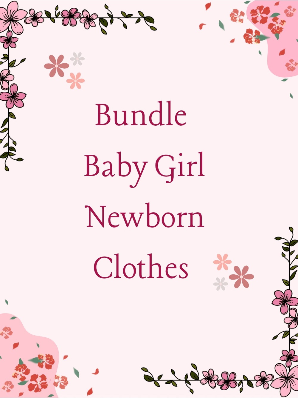 Baby Girl Newborn Clothes Bundle